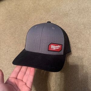 Black and Gray Milwaukee Snapback hat